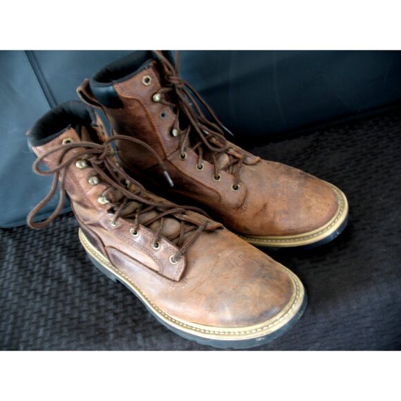 Noble Outfitters Men’s Rivet Round Toe Leather Upper, Work Boot Sizes 9W - Picture 7 of 9